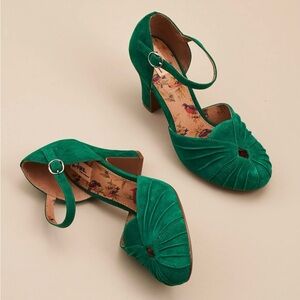 Miss L Fire Amber Suede in Green size 42